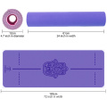 TPE Yoga Mat Color Print TPE Yoga Mat com linha de posição TPE Kid Yoga Mat